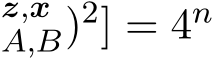 z,xA,B)2] = 4n