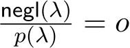 negl(λ)p(λ) = o