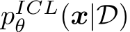  pICLθ (x|D)