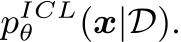  pICLθ (x|D).