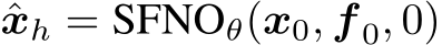  ˆxh = SFNOθ(x0, f 0, 0)