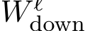  W ℓdown