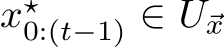 x⋆0:(t−1) ∈ U⃗x