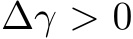  ∆γ > 0