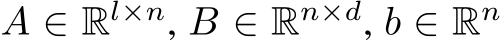  A ∈ Rl×n, B ∈ Rn×d, b ∈ Rn