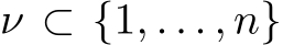  ν ⊂ {1, . . . , n}