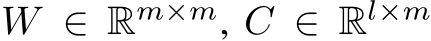 W ∈ Rm×m, C ∈ Rl×m