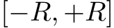  [−R, +R]