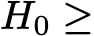  H0 ≥