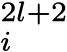 2l+2i