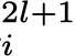 2l+1i