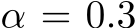  α = 0.3