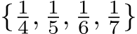  { 14, 15, 16, 17}