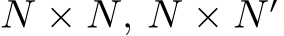  N × N, N × N ′