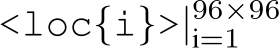 <loc{i}>|96×96i=1