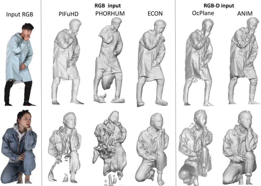 Anim Accurate Neural Implicit Model For Human Reconstruction From A