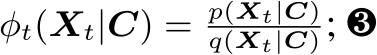  �t(Xt|C) = p(Xt|C)q(Xt|C); ∏