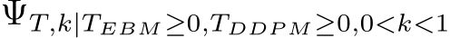 ΨT,k | TEBM≥0,TDDP M≥0,0<k<1