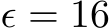 ϵ = 16