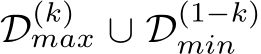 D(k)max ∪ D(1−k)min