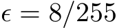  ϵ = 8/255
