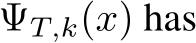  ΨT,k(x) has
